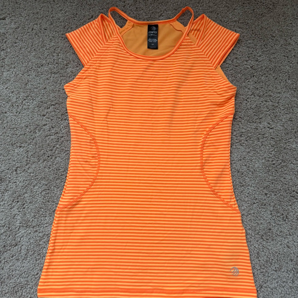 MPG Workout Orange Top Small